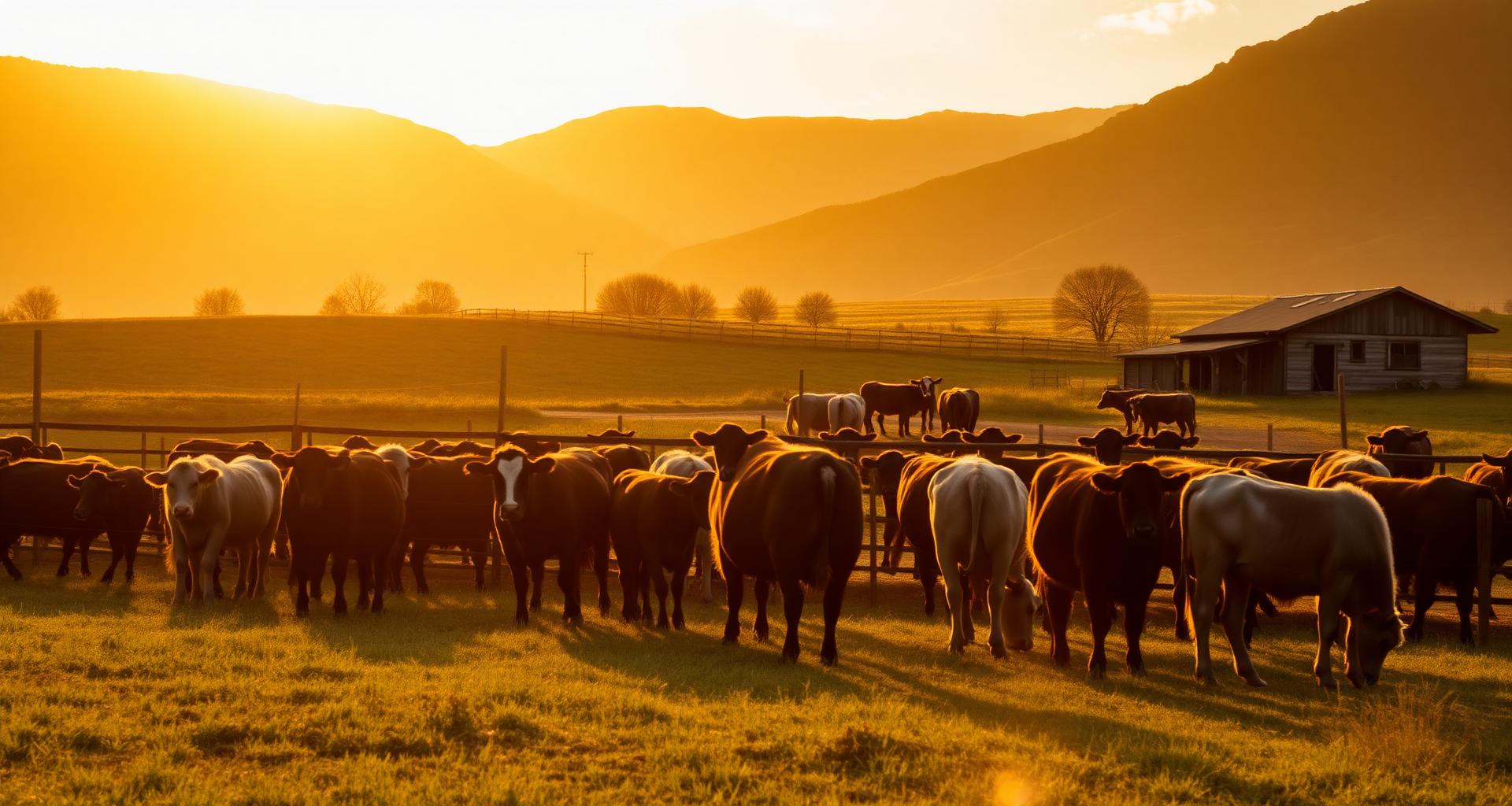 Cattle at sunrise